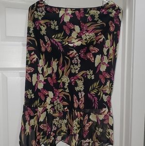 Ease floral skirt, mid length